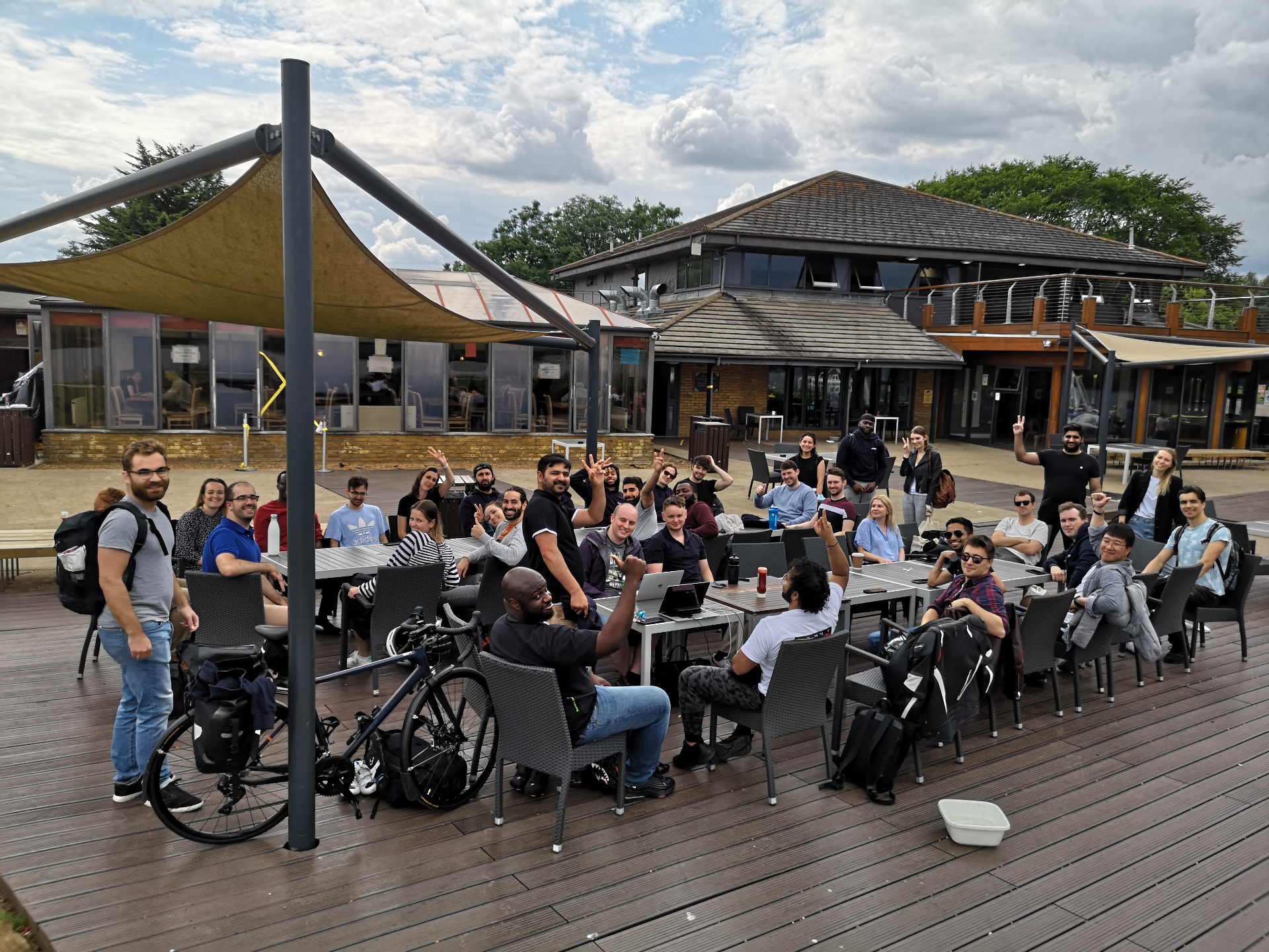 Team working outdoors